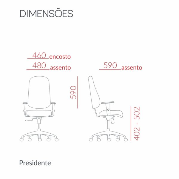 Cadeira Presidente Premium Back System