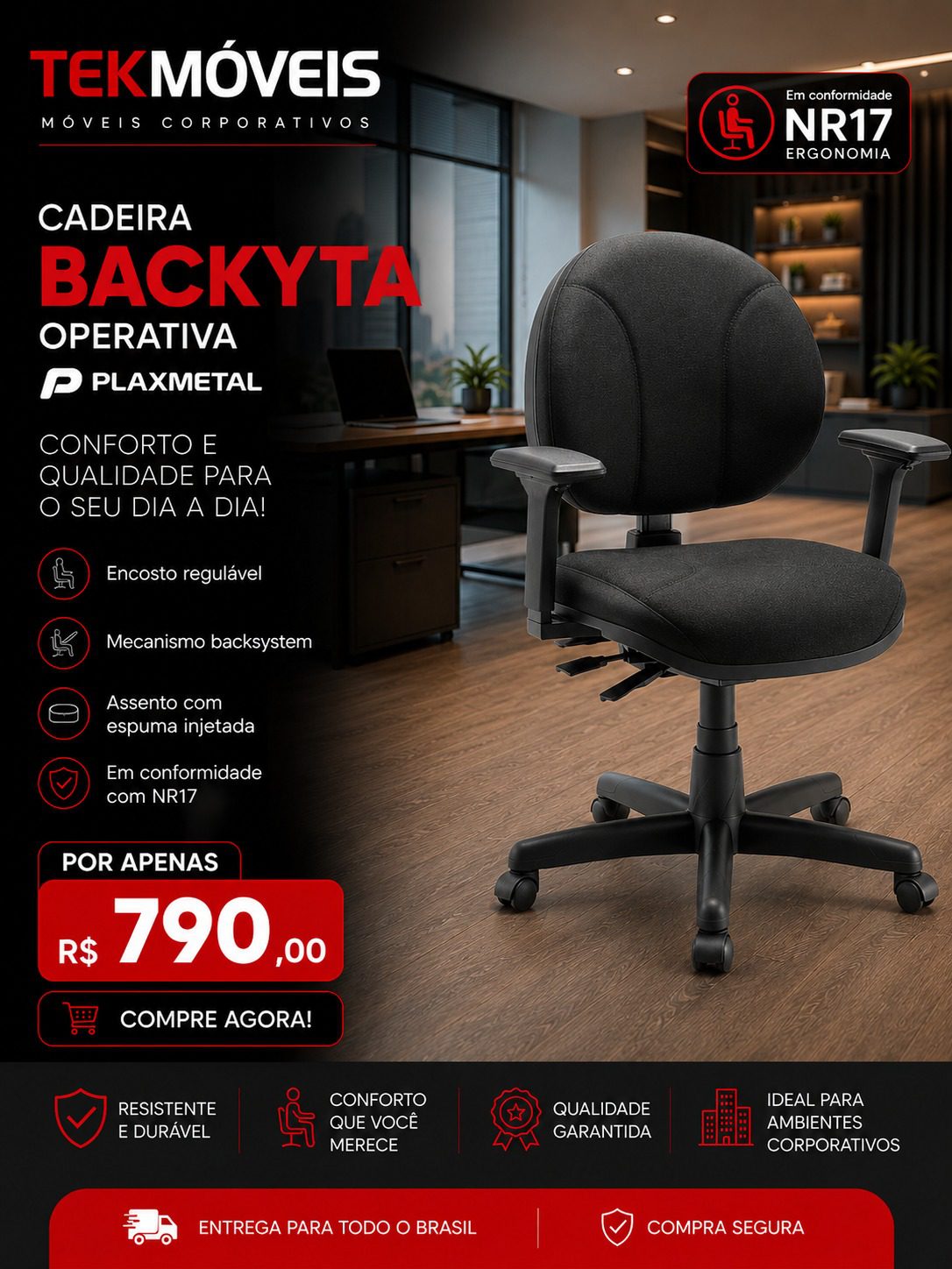 Cadeira Operativa Back
